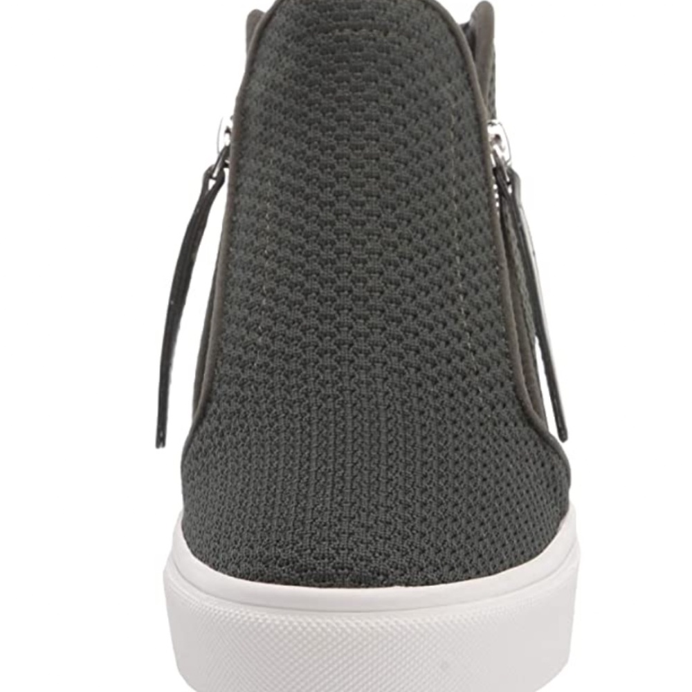Steve Maddon Click Double Zip hidden wedge sneakers, NWOB, 8
